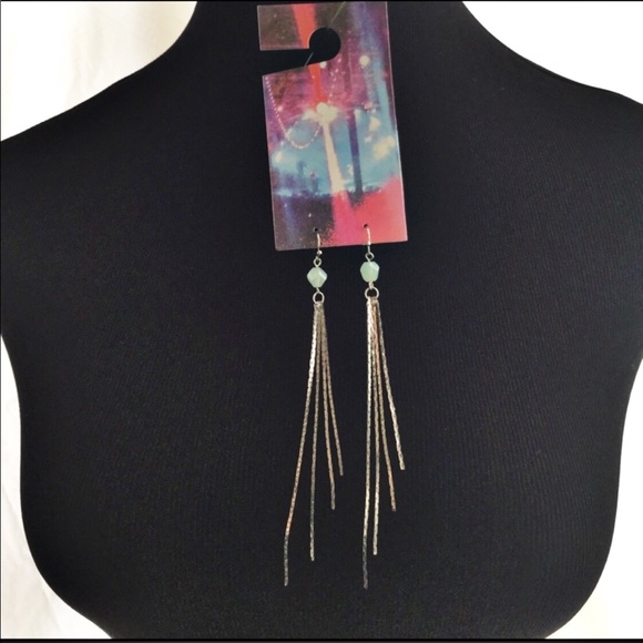 Urban Outfitters Faceted Gemstone Tassel Earrings - Picture 5 of 5